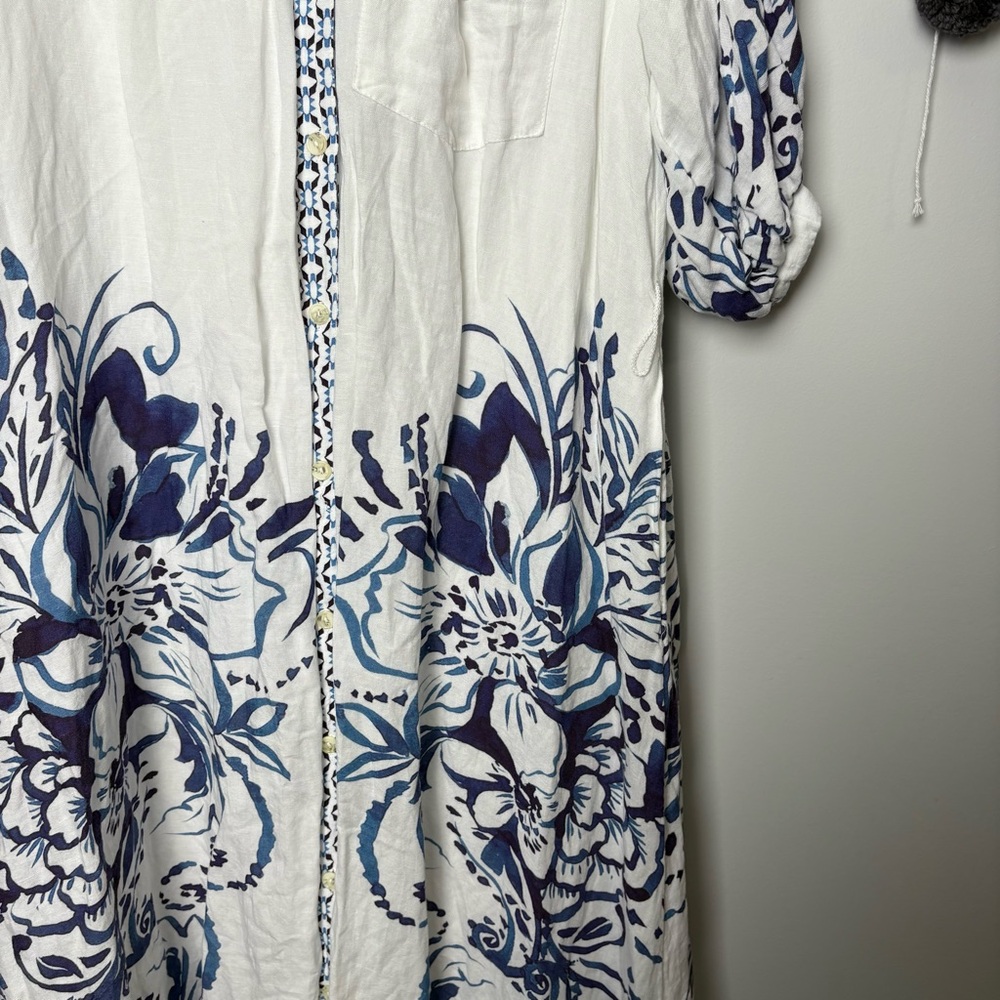 Anthropologie Maeve The Irene Linen Shirt Maxi Dress - Picture 10 of 14